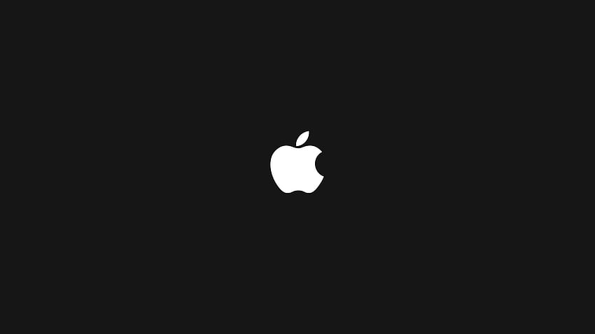Черен компютър с лого на Apple и Mac, черен MacBook Pro HD тапет