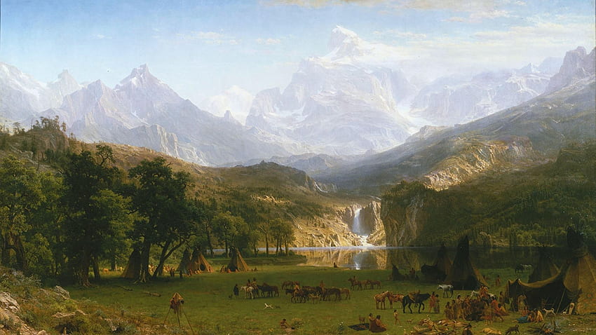Albert Bierstadt, Rocky Dağları, Lander's HD duvar kağıdı