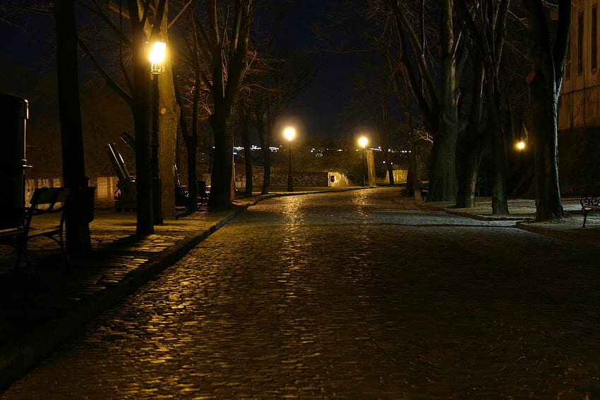 Leere Straße nachts. leere Straße von MrMike89. Nachtästhetik HD-Hintergrundbild