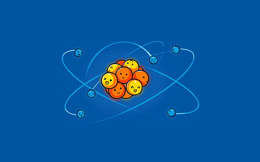 Funny Protons Neutrons Electrons HD wallpaper