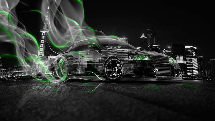 Toyota Chaser JZX100 JDM Crystal City Smoke Drift Car 2015 el Tony Cars Fond d'écran HD