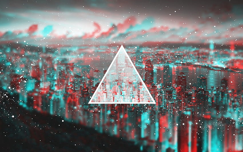 Abstrakt, Glanz, Licht, Leichentuch, Dreieck HD-Hintergrundbild