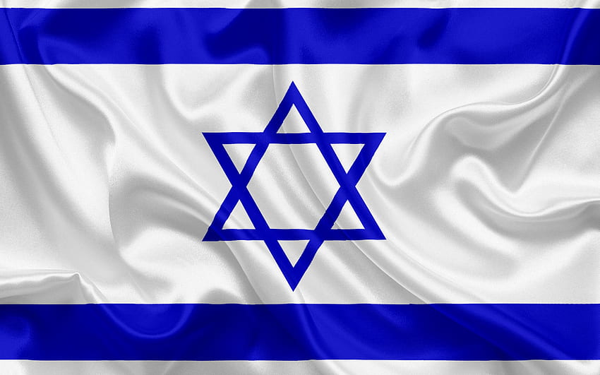 Израелско знаме, Израел, Изток, национални символи, копринено знаме, звезда на Давид за с резолюция . Високо качество HD тапет