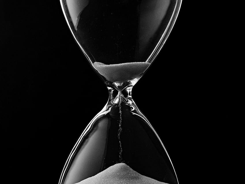 reloj de arena negro, tiempo negro fondo de pantalla