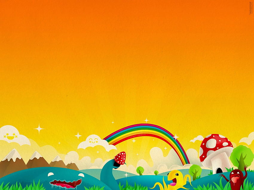 Bambini , , . Tendenze del design, Kids Rainbow Sfondo HD