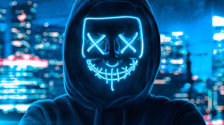 Hoodie Guy Mask Man, Artist, , , Background, and, Anime Boy Mask HD wallpaper