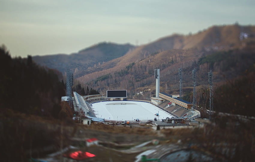mountains, rink, Almaty, Medeo for , section природа HD wallpaper