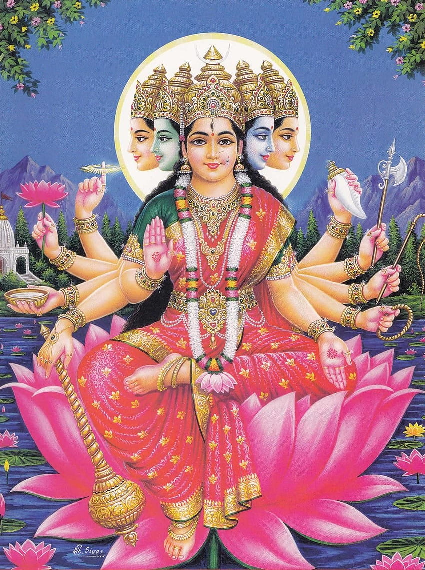 Gayatri. Gayatri Gayatri mata – . Gayatri devi, déesse Saraswati, Devi Fond d'écran de téléphone HD