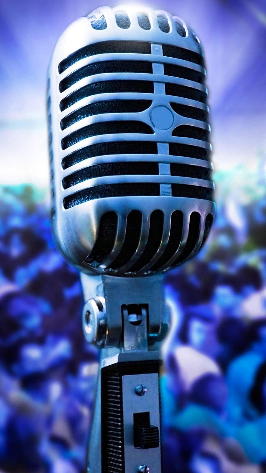 Microphone graphy IPhone 8 7 6 6S Plus, Blue Micro HD phone wallpaper