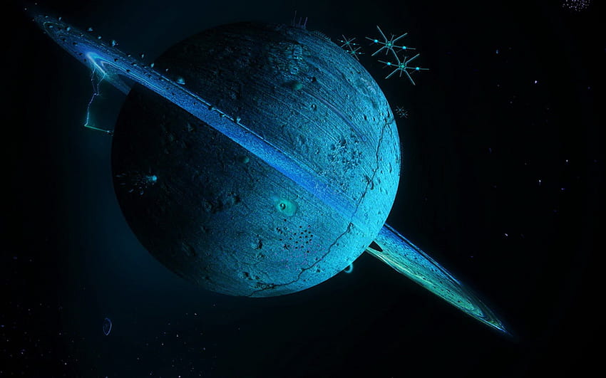 Seventh blue planet Uranus and HD wallpaper