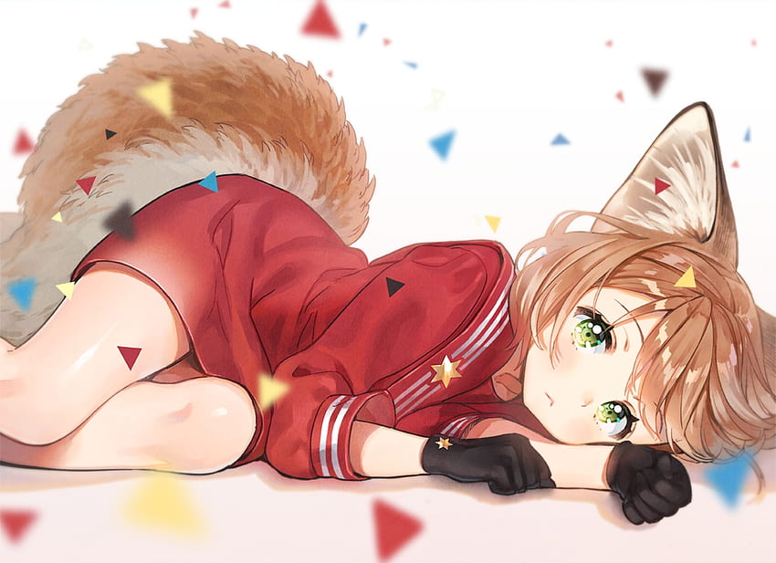 Wallpaper : anime girls, fox girl, Fox ears, simple background 1000x1520 -  fganleo - 1882503 - HD Wallpapers - WallHere