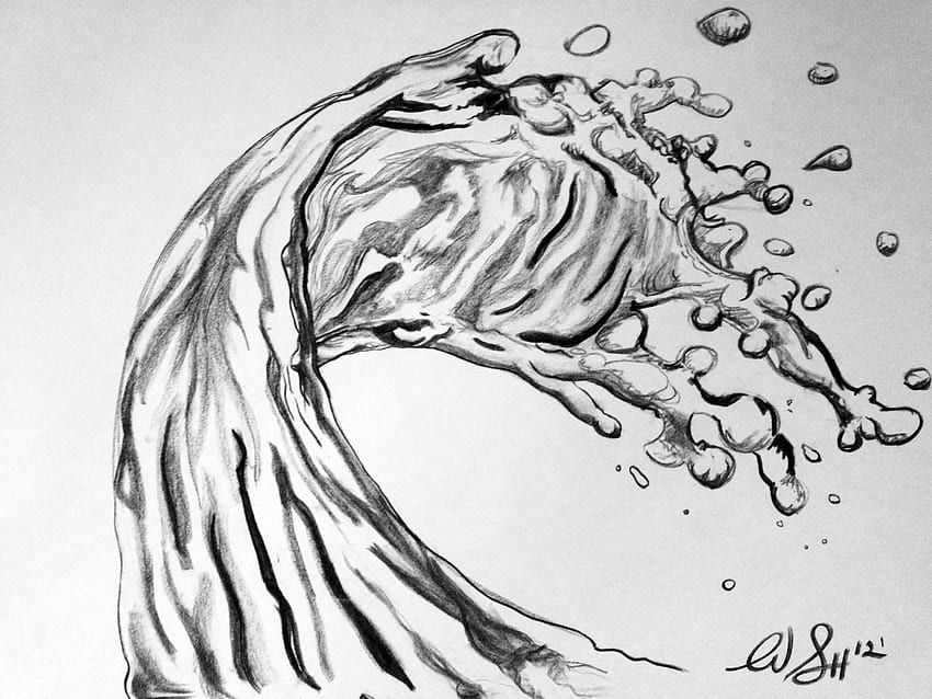 Water Drawing, Pencil, Sketch, Colorful, Realistic Art . Drawing Skill HD wallpaper