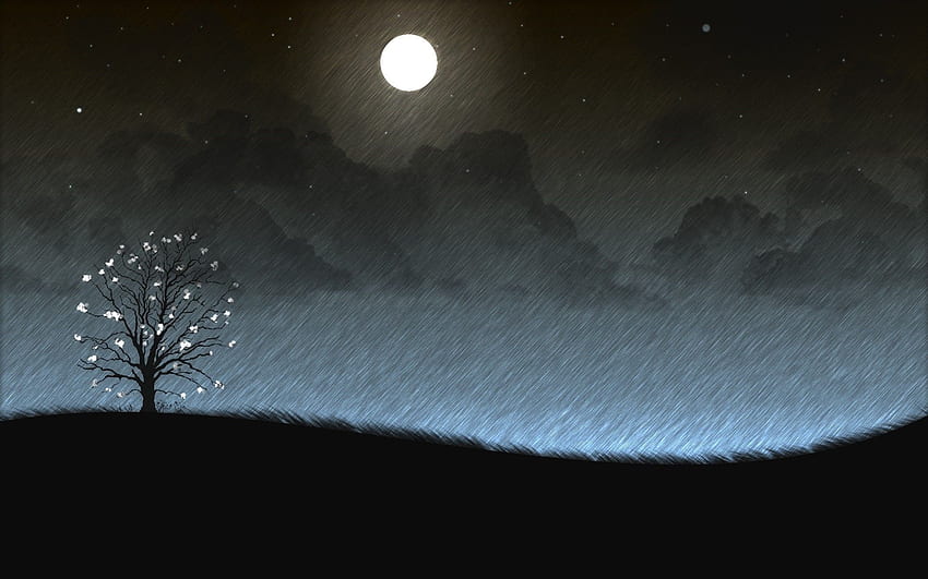 Rain Moon - , Rain Moon Background on Bat, Moon Romance HD wallpaper