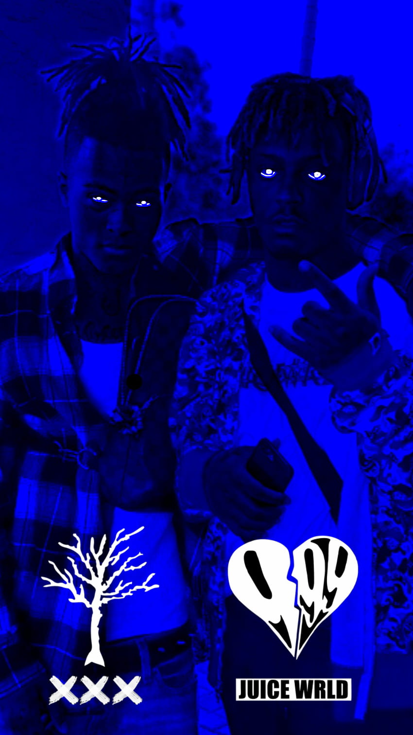 Juice wrld xx, warna elektris, simbol, seni, sunting, rapper, halloween, tato, collab, biru, 999, logo, juice wrld, rapper wallpaper ponsel HD