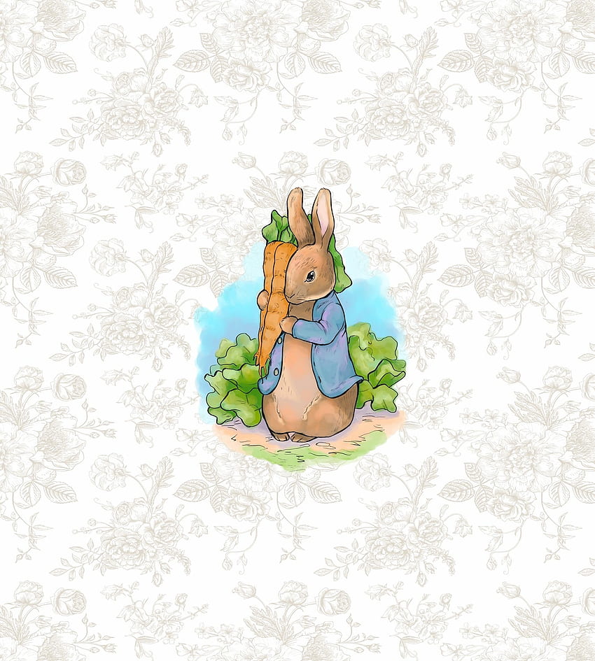 beatrix potter , cartoon, illustration, grass, plant, hare, art HD phone wallpaper
