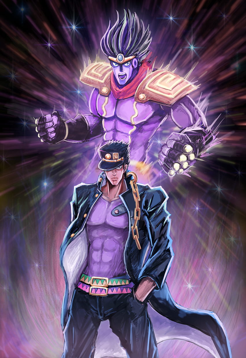 Jotaro and Star Platinum.. JoJo's Bizarre Adventure HD phone wallpaper