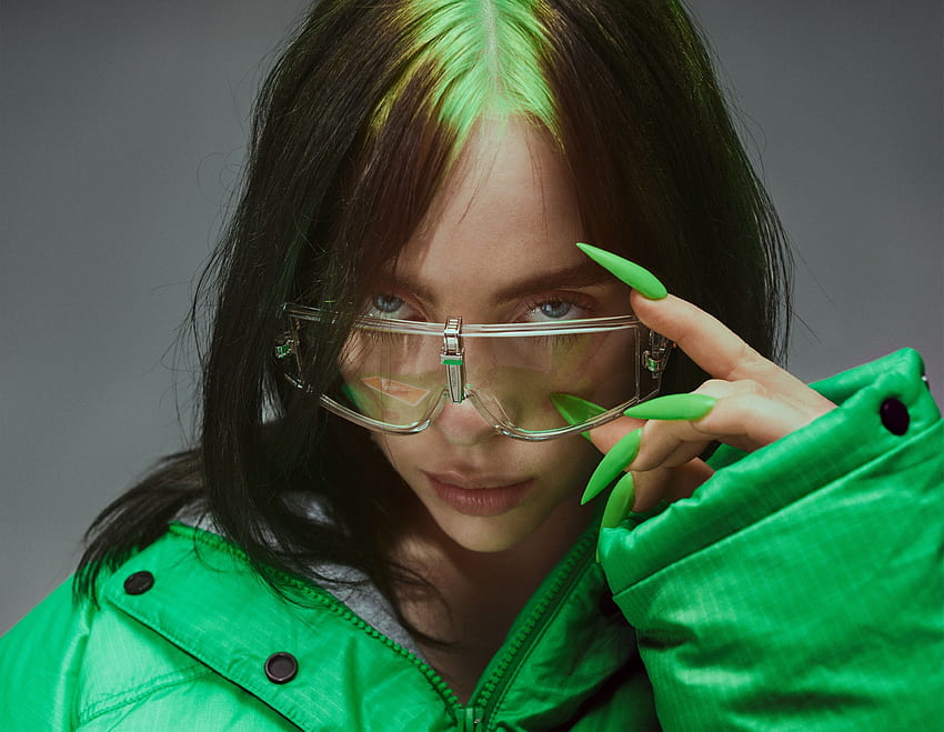 Elle, 2019, Billie Eilish, слънчеви очила HD тапет