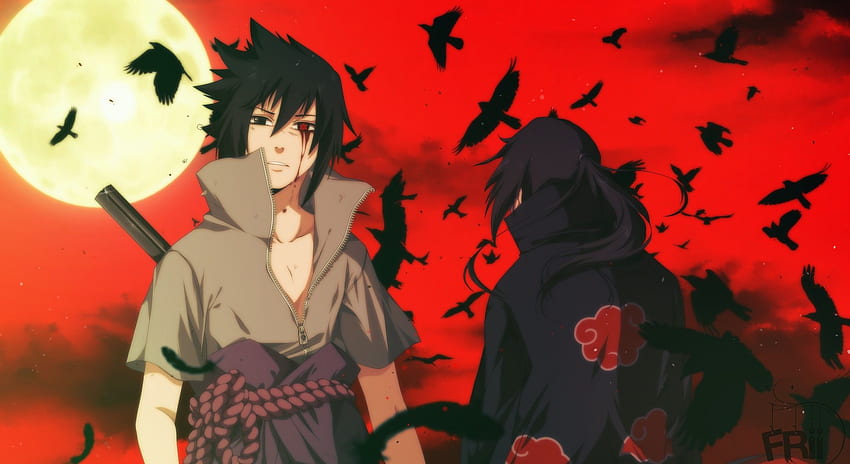 Anime Naruto Sasuke Uchiha Itachi Uchiha Arka Plan HD duvar kağıdı