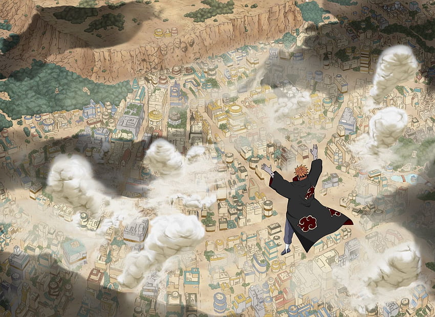 Naruto, Shinra Tensei HD-Hintergrundbild