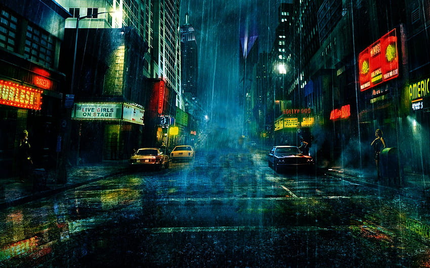Дъжд - фон на Дъждовен град - - teahub.io, Улица на Дъждовен град HD тапет