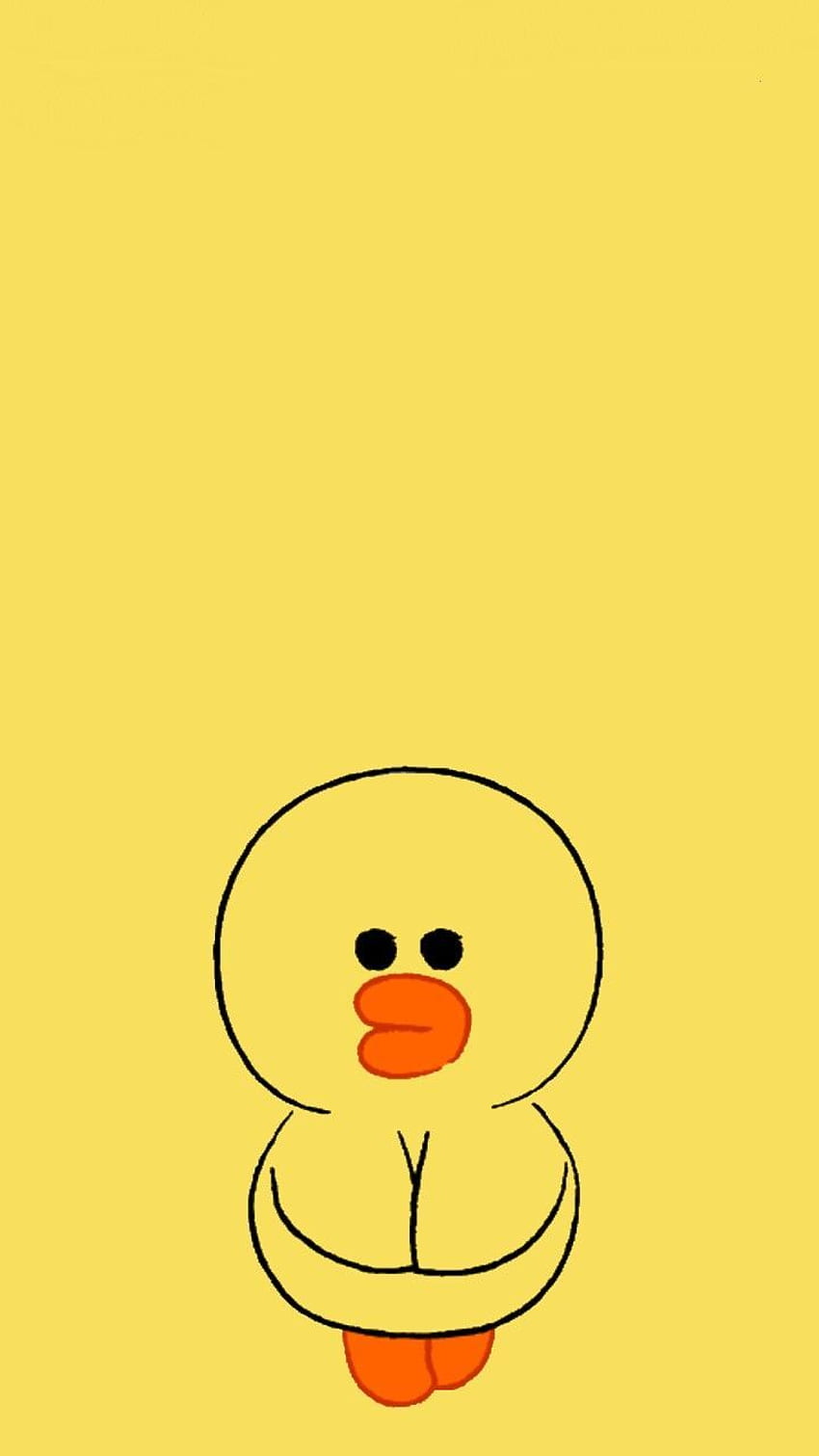 canards de caractère ligne bleue sally duck. Kartun, lucu, Beruang coklat, dessin de canard mignon Fond d'écran de téléphone HD