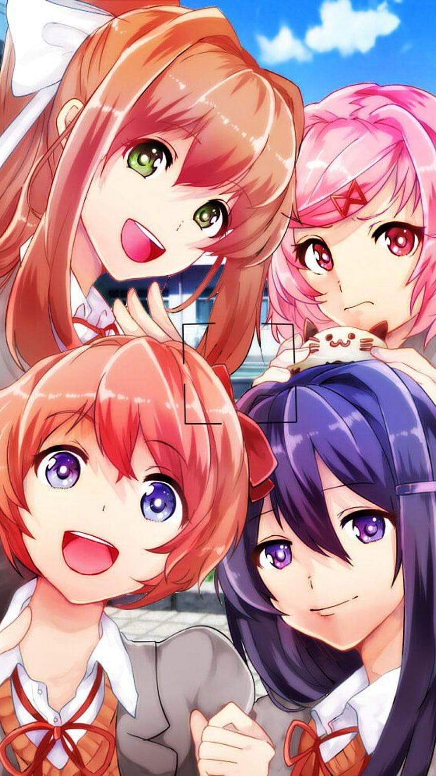 Doki Doki L. Club, Natsuki, Doki Doki Literatur Club, Yuri, Sayori, Doki Doki, Monika Doki Doki HD-Handy-Hintergrundbild