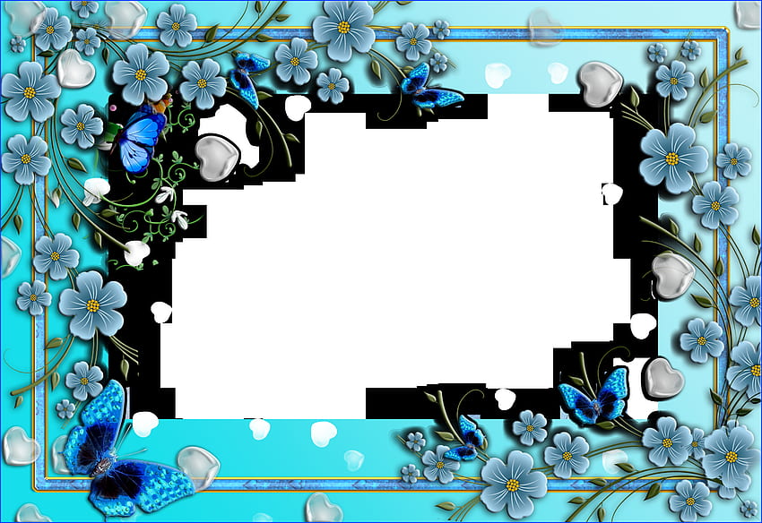 Blue Flower Border Png, Blue Flower Border Png png , ClipArts on Clipart Library HD wallpaper