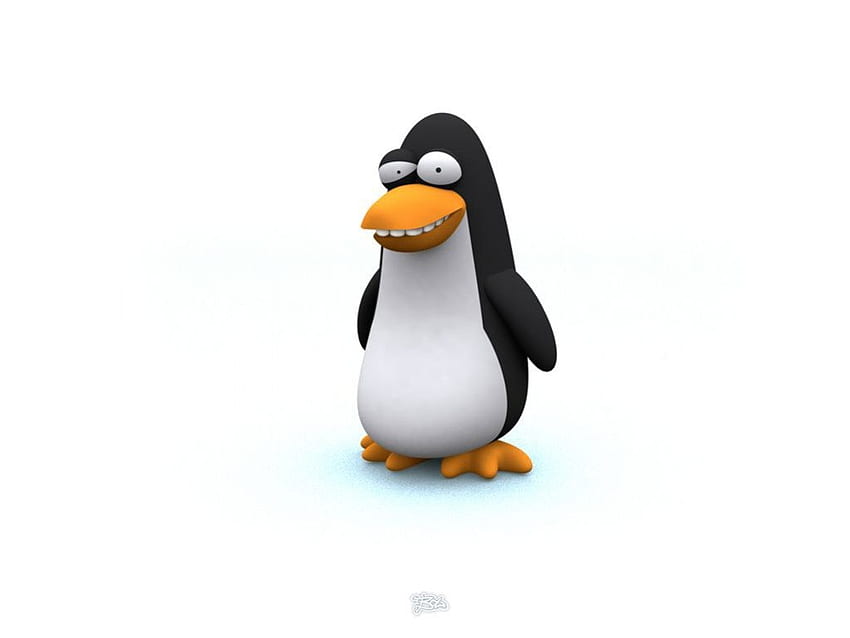 Głupi pingwin, zęby, pingwin, głupi, głupkowaty Tapeta HD