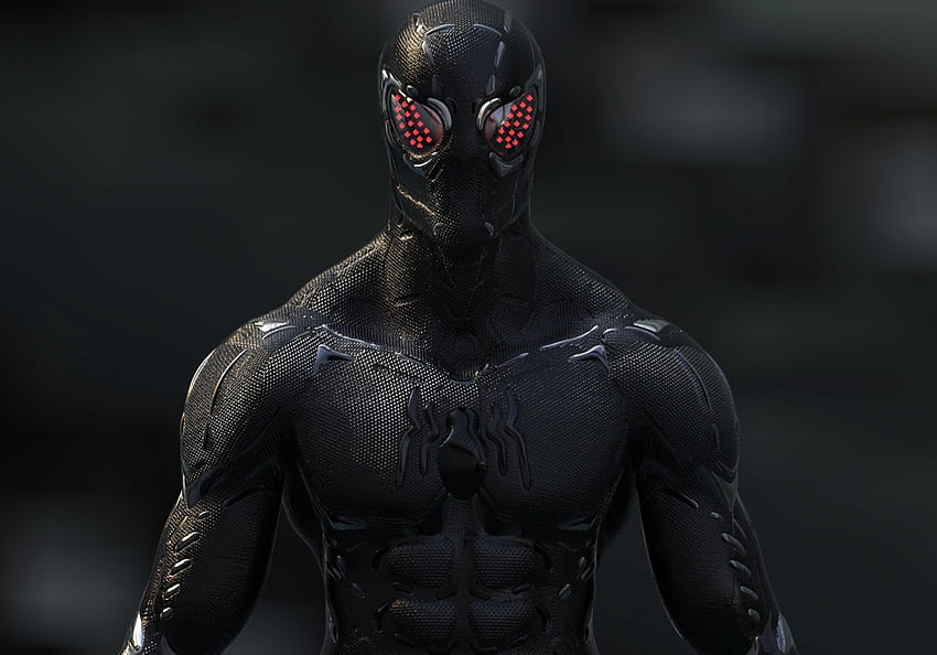 Noir, Spider-man, artwork Fond d'écran HD