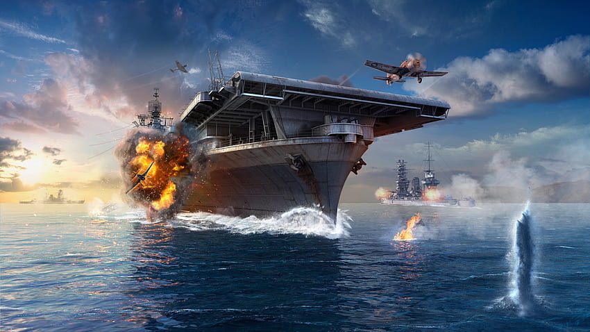 ชื่อเรื่องวิดีโอเกม World Of Warships เรือรบ - - วอลล์เปเปอร์ HD