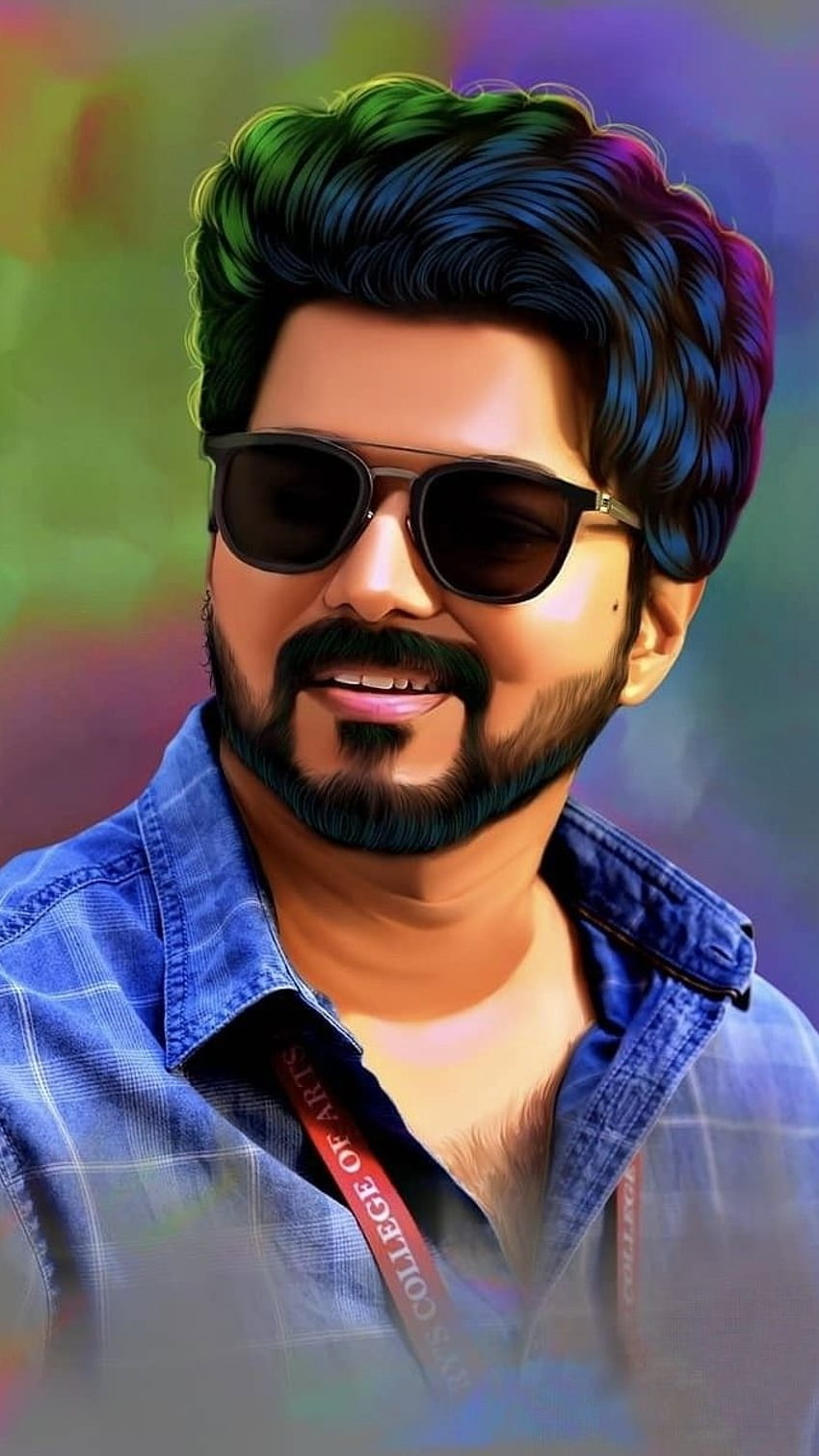 Vijay , Beautiful, Painting HD phone wallpaper | Pxfuel