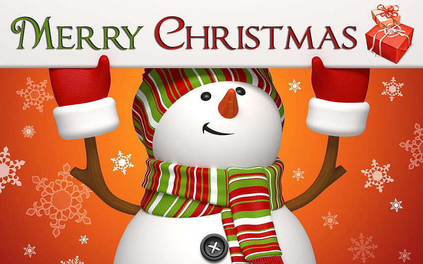 Świąteczny status na Fb - Cute Merry Christmas Meme -, Orange Christmas Tapeta HD