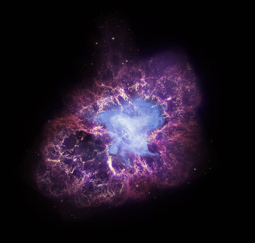 Vista della Nebulosa del Granchio dai grandi osservatori della NASA - Spitzer della NASA Sfondo HD