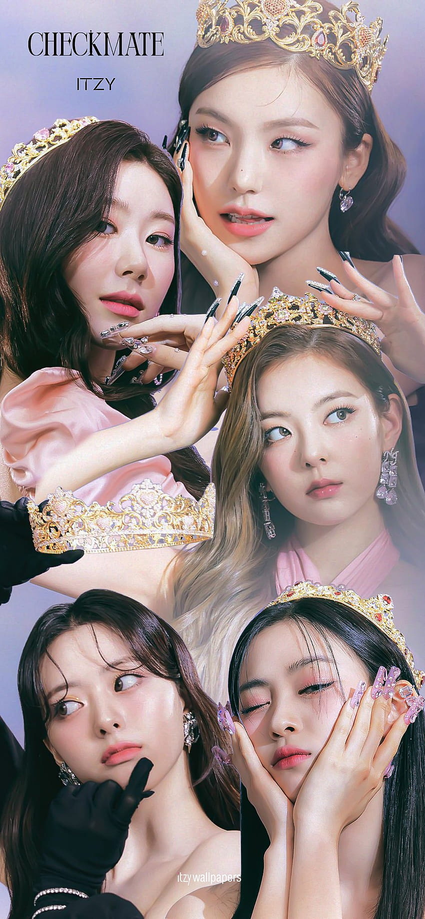 ITZY Crown Checkmate All Members iPhone Phone HD Wallpaper #8581g