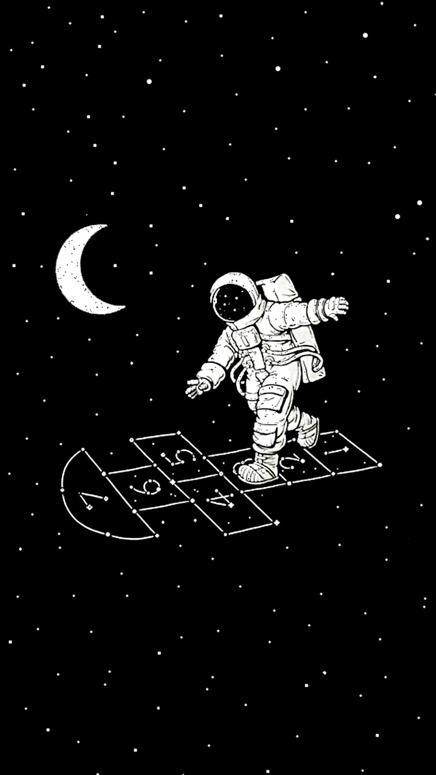 black on aesthetic iphone. Space drawings, Astronaut , space, Astronaut Black and White HD phone wallpaper
