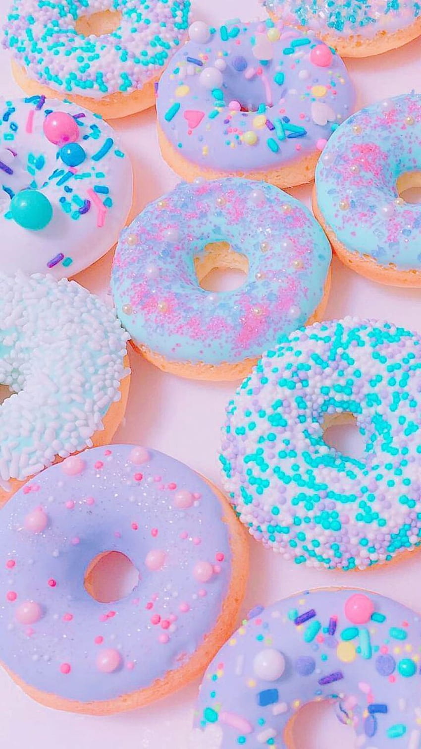 Einhorn Donuts. Pesta es krim, Seni Makanan, Kue-Makronen, ästhetischer Donut HD-Handy-Hintergrundbild