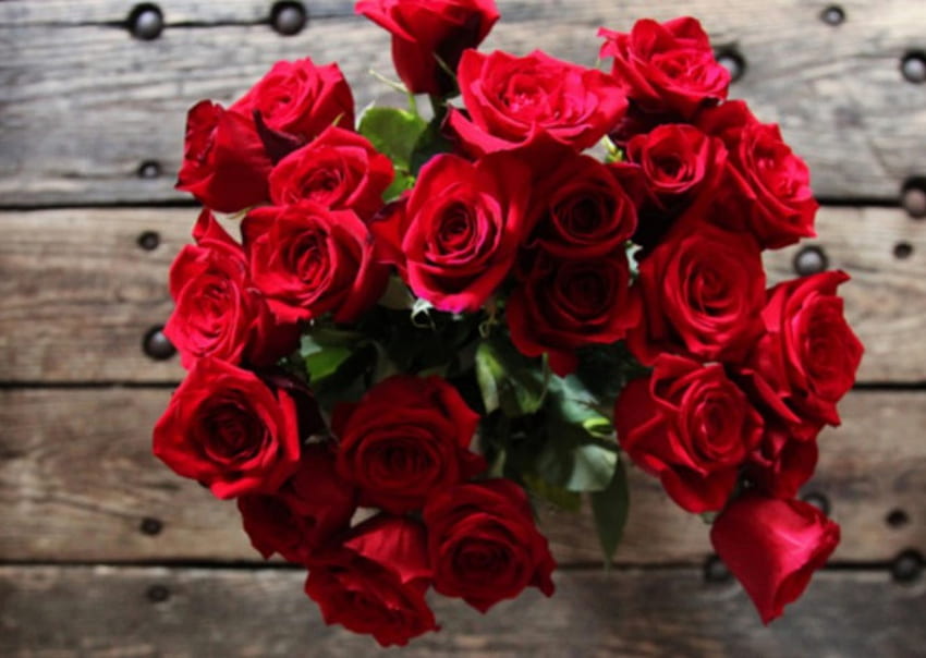 Roses rouges pour la Saint-Valentin, bouquet, amour, roses rouges, bonne Saint-Valentin, passion, romantique, cadeau Fond d'écran HD
