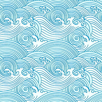 Japanese Seamless Waves Pattern In Ocean Colors, japanese waves HD ...