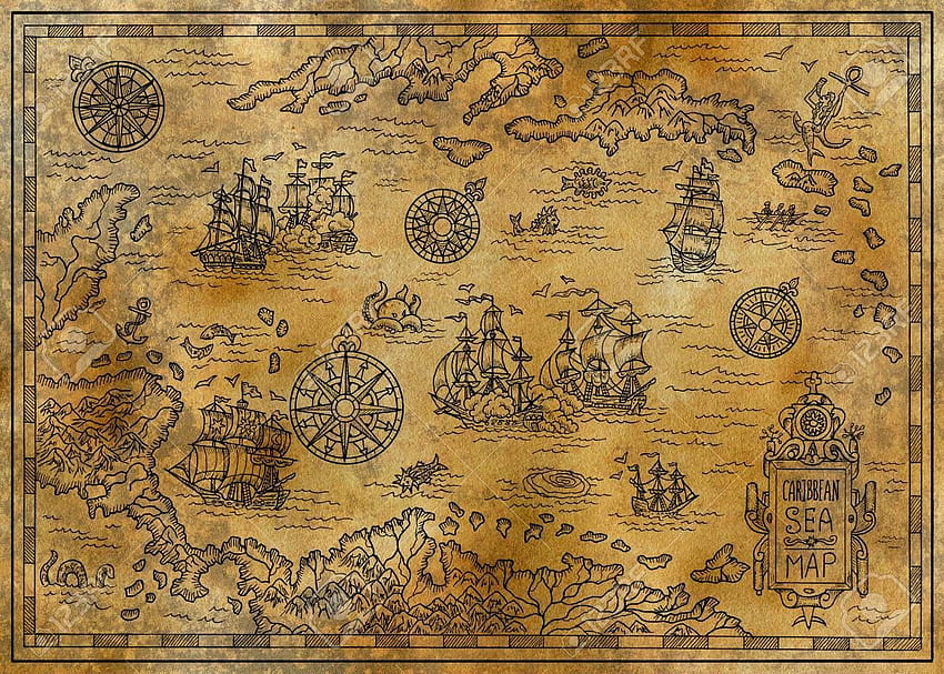 Marcos en Viejo. Ilustración pirata, Mapas piratas, Mapas piratas fondo de pantalla