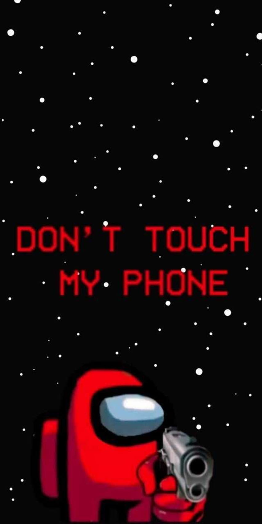 No toques mi teléfono, no toques mi iPad Stitch fondo de pantalla del teléfono