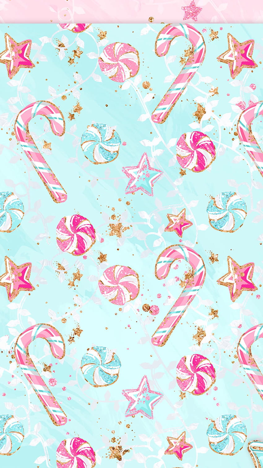 Cute Candy Cane Background HD phone wallpaper