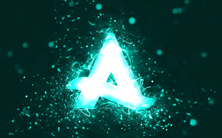 Logo turquoise Afrojack, DJ néerlandais, néons turquoises, créatif, arrière-plan abstrait turquoise, Nick van de Wall, logo Afrojack, stars de la musique, Afrojack Fond d'écran HD
