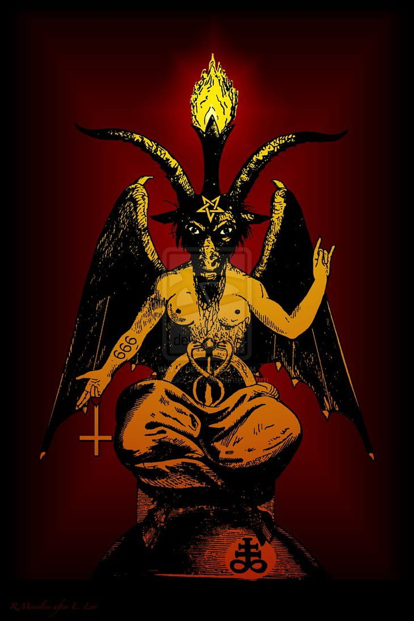 satanische Kunst. Satanische Ziege Baphomet der gehörnte Gott Satan von RabidCrow. Baphomet, satanische Kunst, Satan HD-Handy-Hintergrundbild