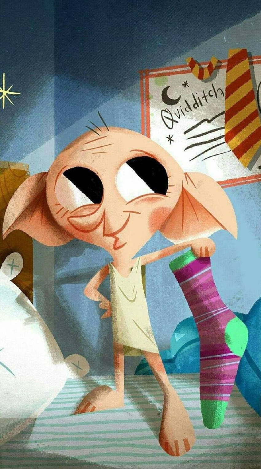 Download Aesthetic Harry Potter Cute Dobby Wallpaper | Wallpapers.com