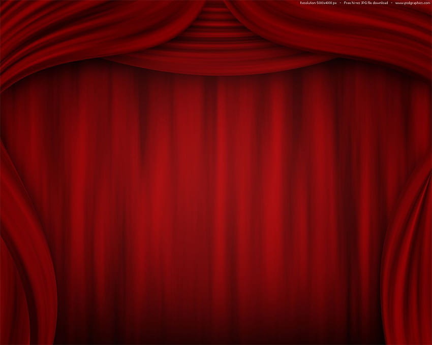 Latar belakang tirai merah, panggung teater. Tirai merah, Tirai panggung, Dekorasi tirai Wallpaper HD