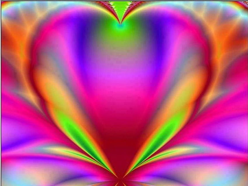 Rainbow Heart, , colorful, rainbow HD wallpaper