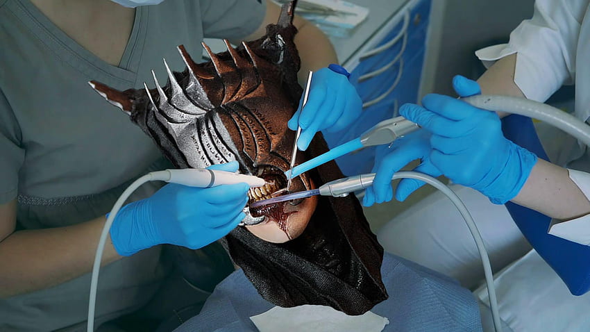 Der Mund von Sauron besucht den Zahnarzt: Lotrmemes HD-Hintergrundbild