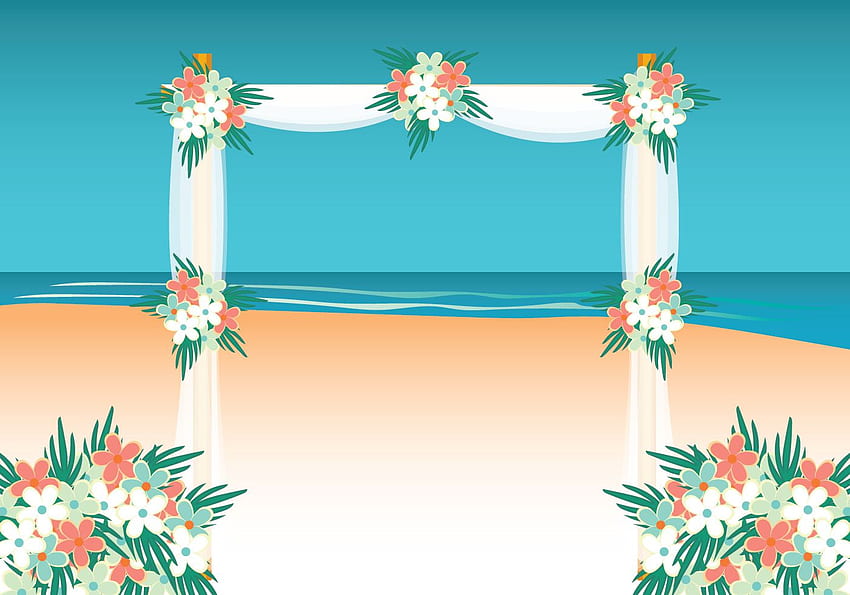 Beach Wedding Background - Vectors, Clipart Graphics HD wallpaper
