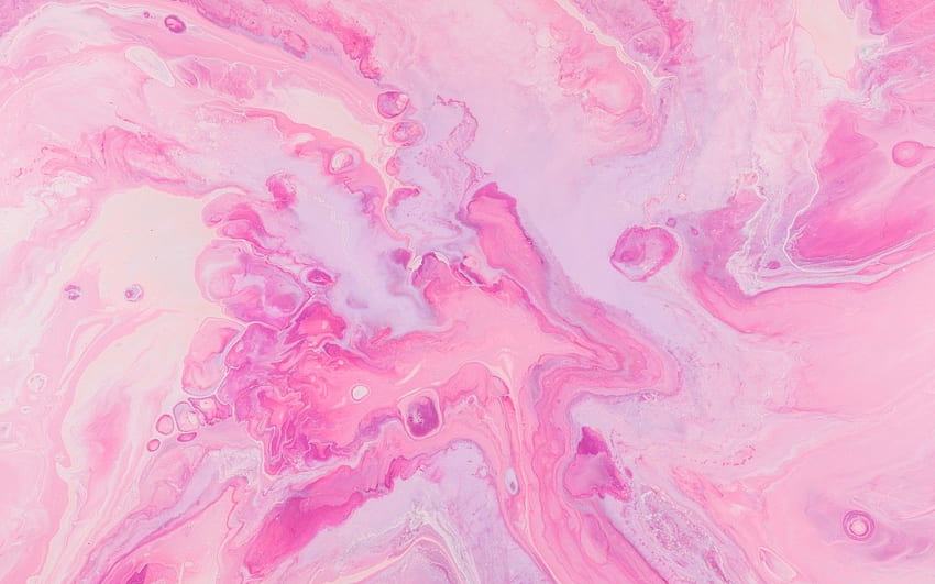 Pink Liquid, Stain Texture, Pattern, Bubbles for MacBook Pro 15 inch, MacBook Air 13 inch HD wallpaper