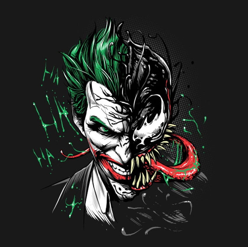 조커와 베놈. 조커, 조커 , 조커 삽화, Half Batman Half Joker HD 월페이퍼